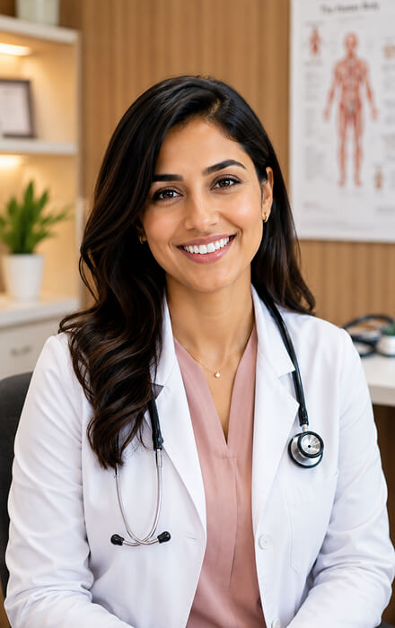 Confident Doctor generated with PictureAI