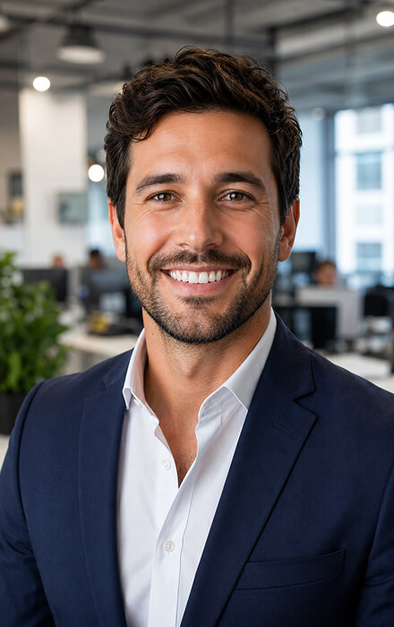 Dynamic Sales Leader generated with PictureAI