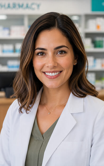 Confident Pharmacist generated with PictureAI