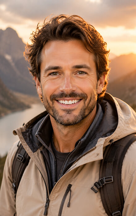 Travel Vlogger generated with PictureAI