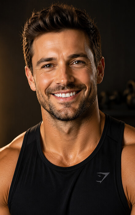 Fitness Influencer generated with PictureAI