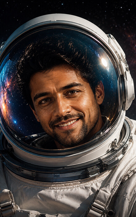 Space Explorer generated with PictureAI