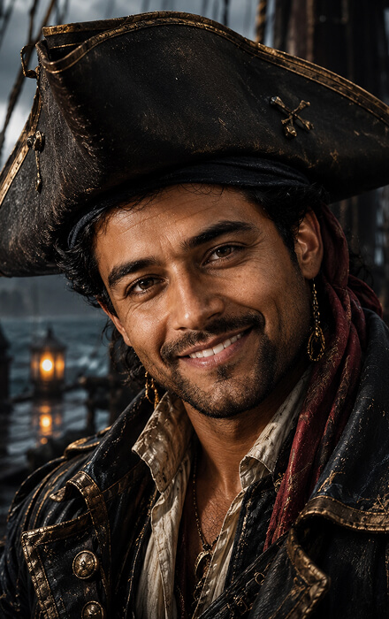 Pirate Captain generated with PictureAI